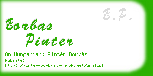 borbas pinter business card