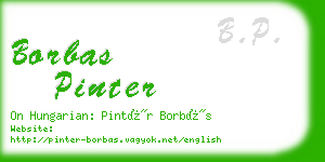 borbas pinter business card
